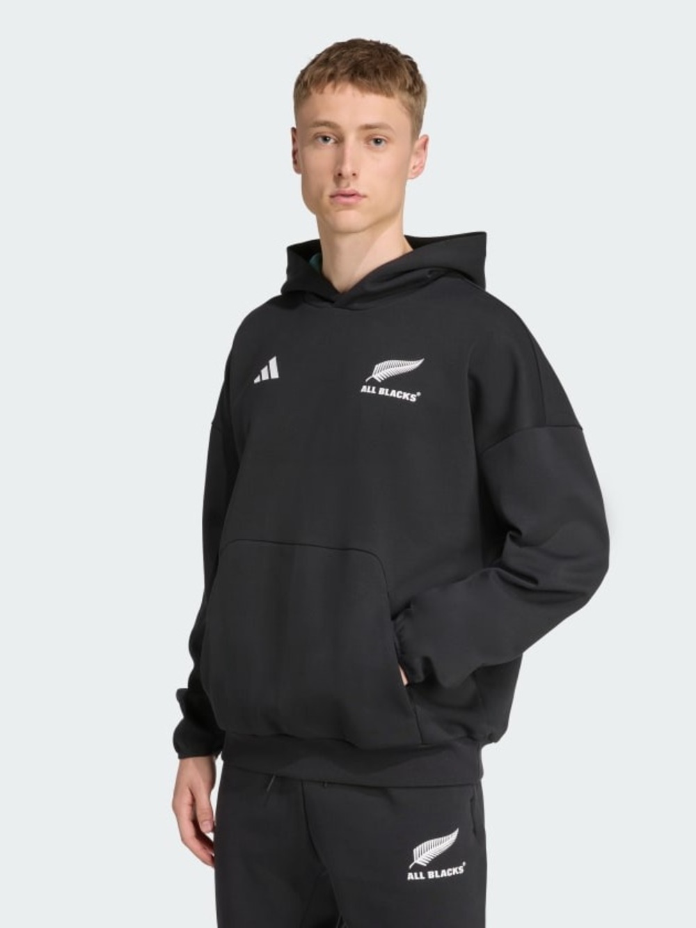 Adidas All Blacks Rugby Pullover Hoodie Black Men’s Large NWT